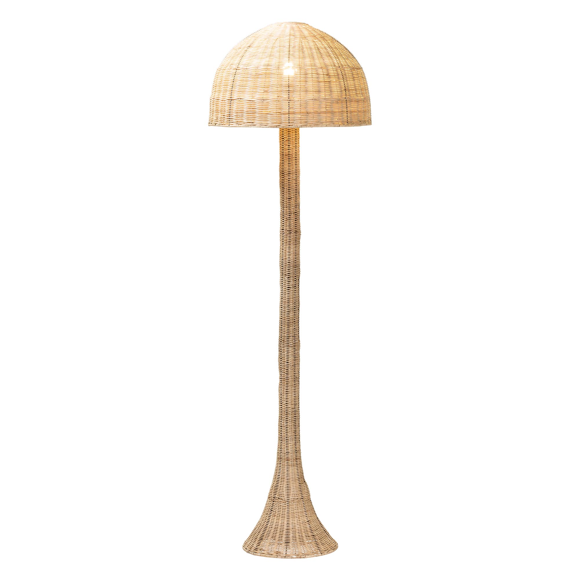 bali & pari Camille Natural Rattan Floor Lamp